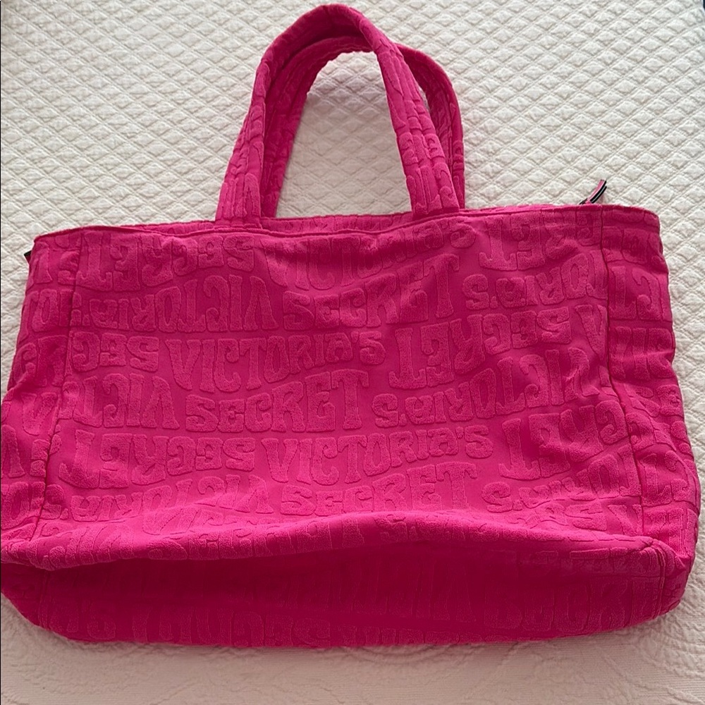 Victoria's Secret Fuchsia Embossed Tote